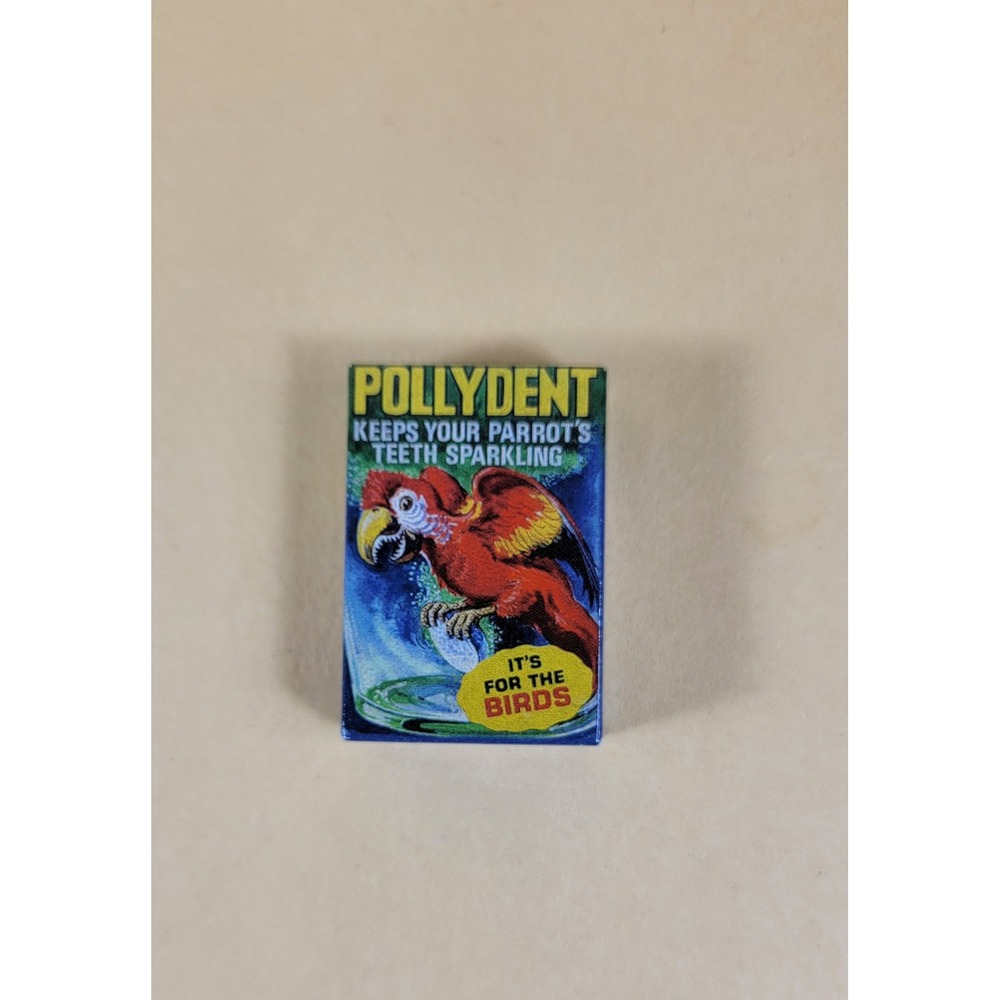 Wacky Packages Pollydent Miniature Parody Box Parrot Bird Humor Collectible